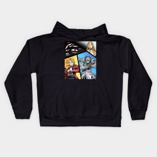 4 characters of knight Kids Hoodie